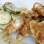 Fischstäbchen auf Zucchinisalat 3