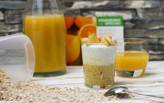 Overnight Oats mit Orangensaft und Joghurt