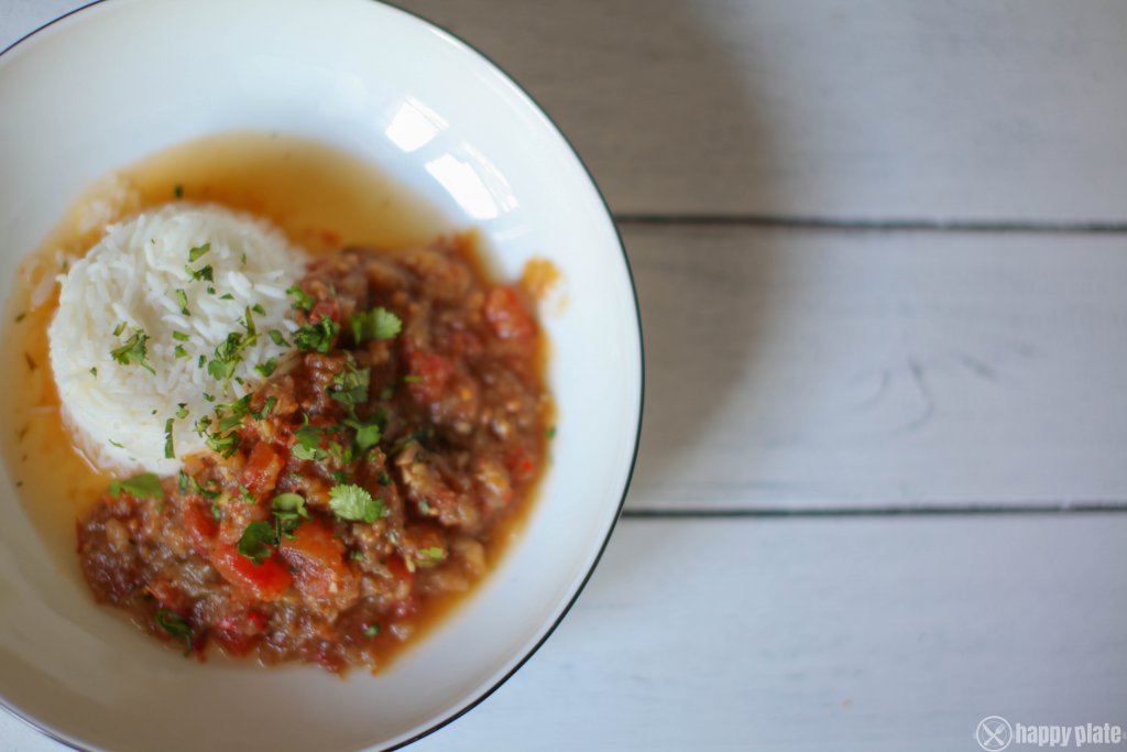 Baingan Bharta Auberginenpueree indisch