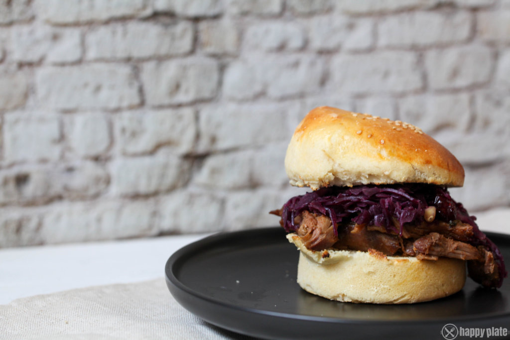 Pulled Goose Burger - Resteveverwertung der Weihnachtsgans mit Blaukraut
